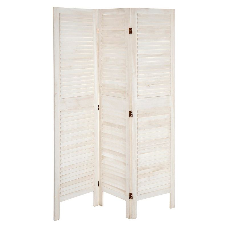 5 1/2 ft. Tall Modern Venetian Room Divider - White (3 Panels)