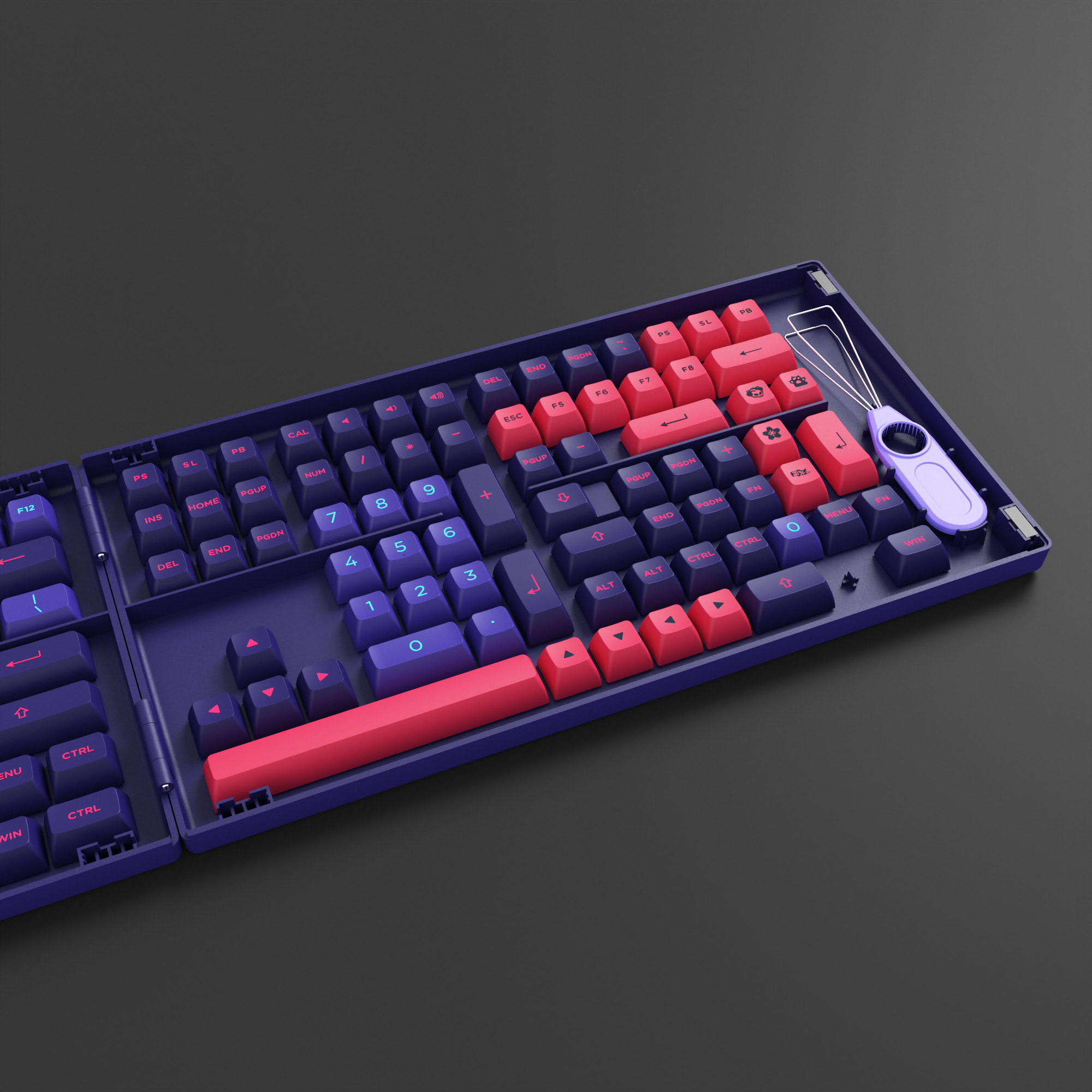 Akko Carbon Retro 158-Key ASA Profile PBT Double-Shot Full Keycap Set for Mechanical Keyboards with Collection Box