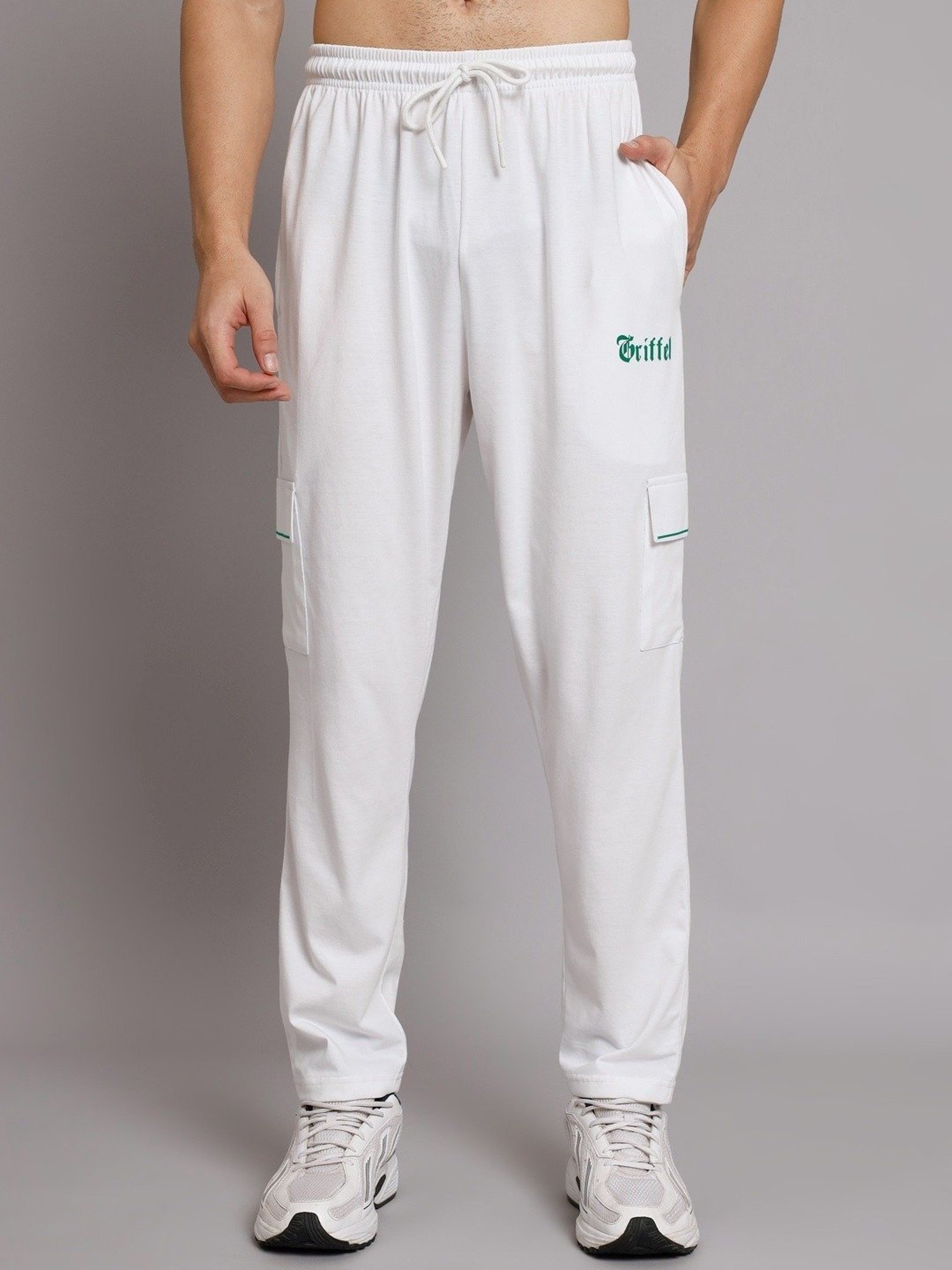 Griffel White Cotton Loose Fit Printed Co-Ord Set