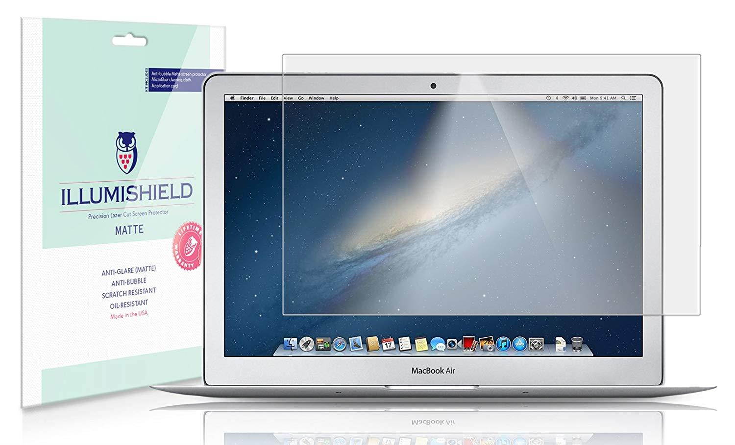 iLLumiShield Matte Screen Protector Compatible with Apple MacBook Air 11 inch (2010-2012)(2-Pack) Anti-Glare Shield Anti-Bubble and Anti-Fingerprint PET Film