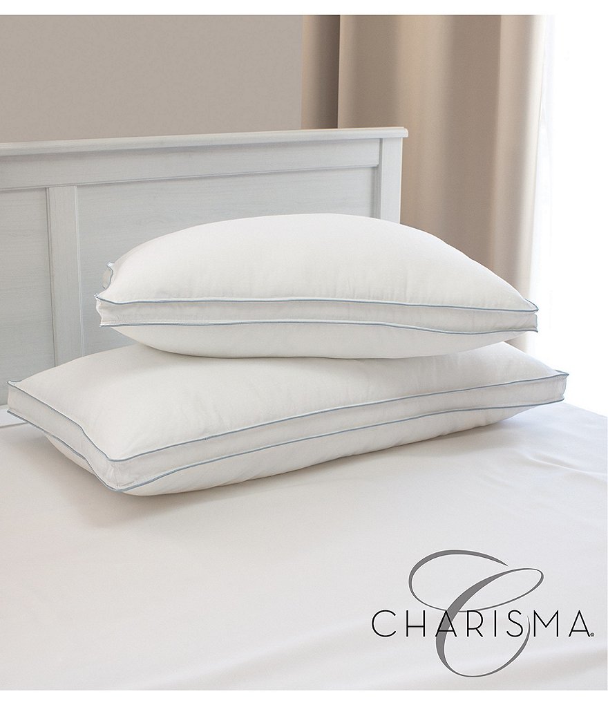 Charisma Set of 2 Gel-Infused Memory Foam Cluster and Gel Fiber Bed Pillow