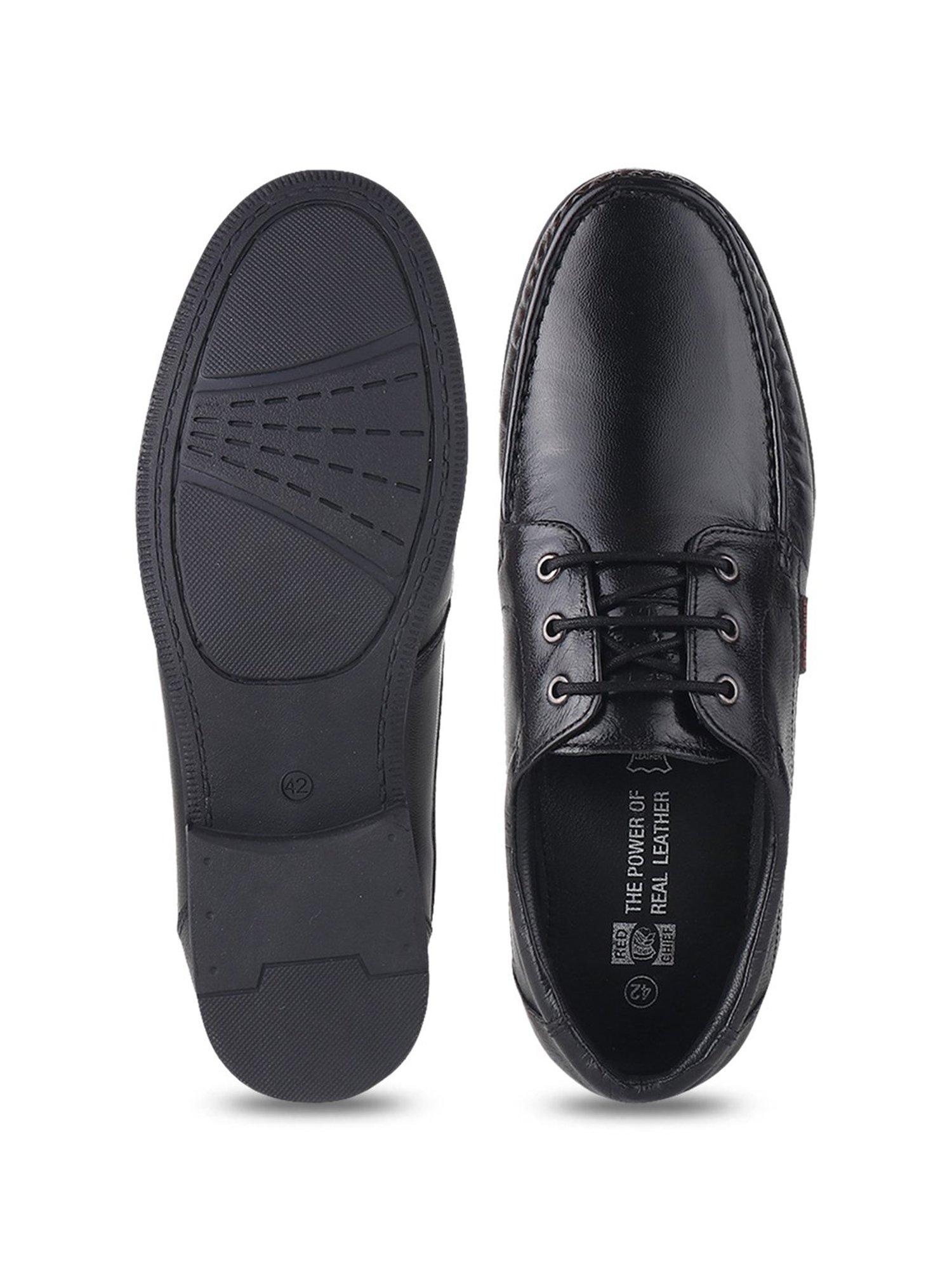 Red Chief Men's Black Derby Shoes