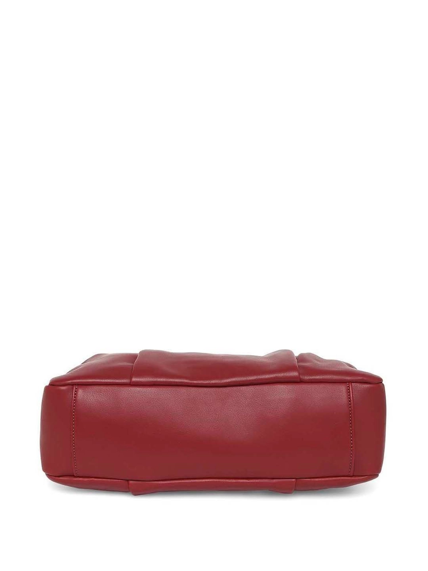 Marina Galanti Red Textured Medium Baguette Bag