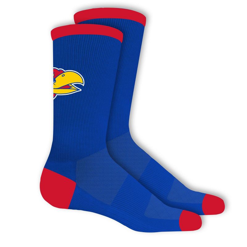 NCAA Kansas Jayhawks Big Game Crew Socks 10-13