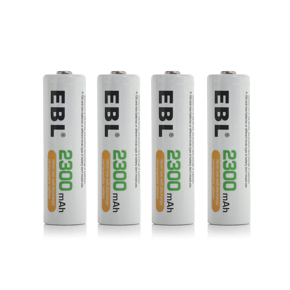 EBL 16 Pack 2300mAh AA Ni-MH Rechargeable Batteries, Battery Case Included