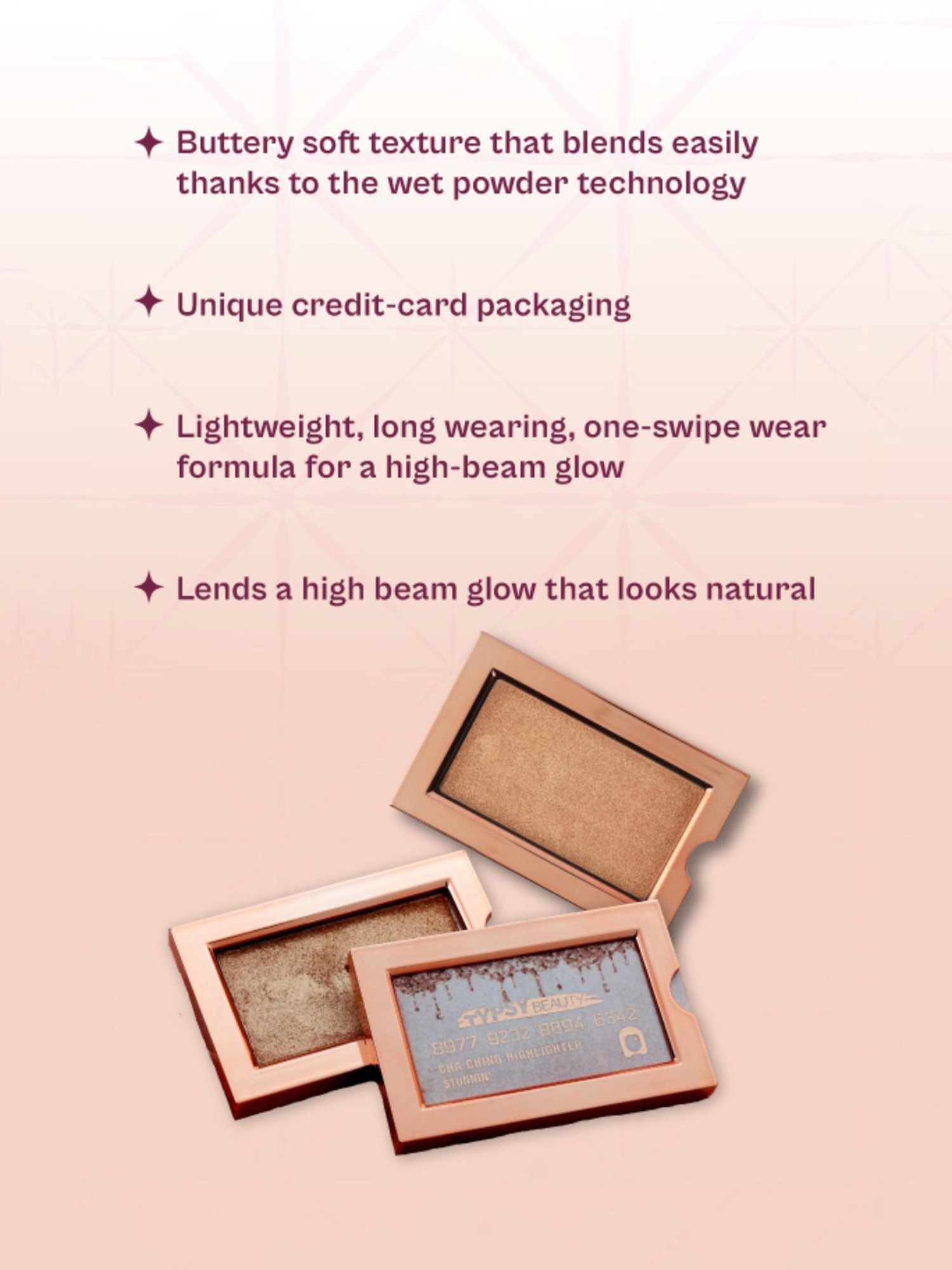 Typsy Beauty Cha Ching Highlighter Stunnin Rose Gold - 8 gm