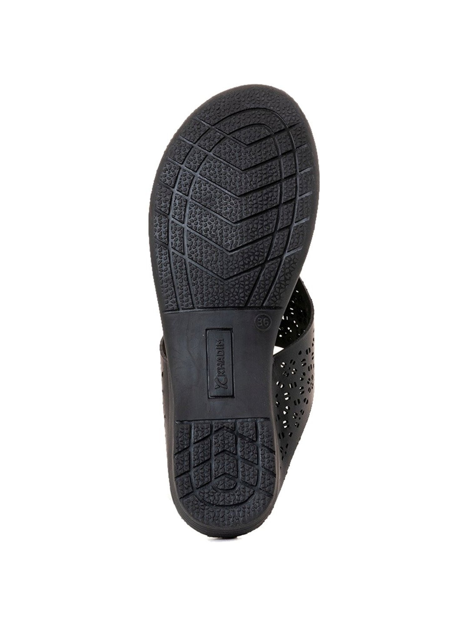 Softouch by Khadims Women's Black Thong Wedges