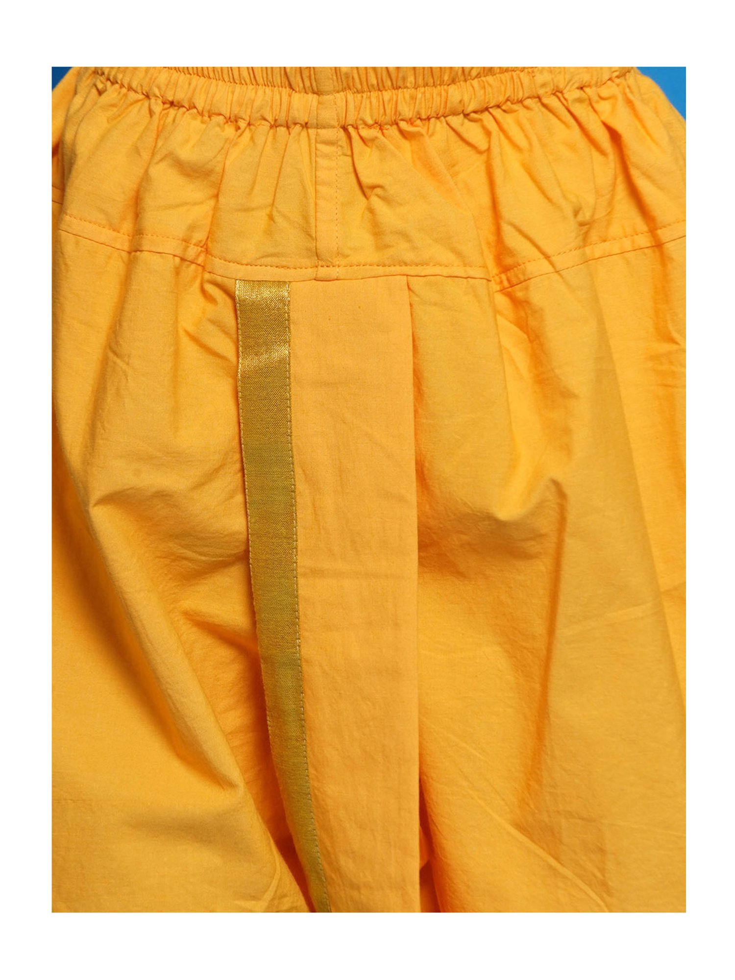 Little Bansi Boys Yellow Embroidered Full Sleeves Kurta, Dhoti with Jacket
