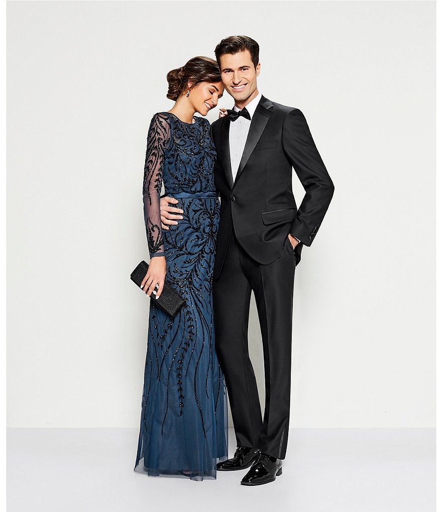 Gold Label Roundtree & Yorke Non-Iron Fitted Point-Collar Solid Tuxedo Shirt with French Cuffs