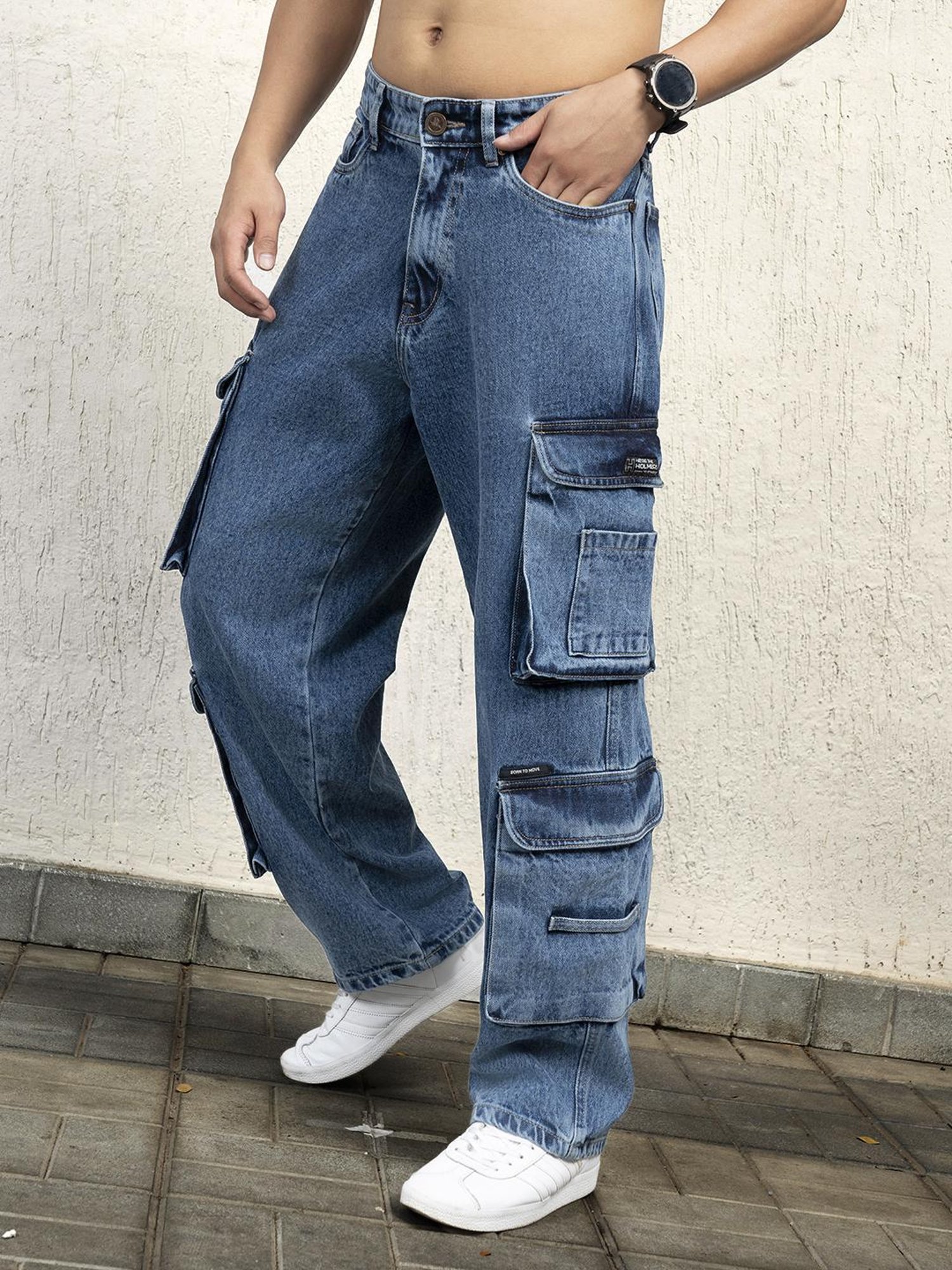 Hubberholme Men Cotton Long Sleeves Oversized Checked Double Pocket Shirt 159