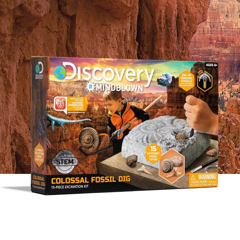 Discovery Kids Toy Fossil Excavation Science Kit 15pc