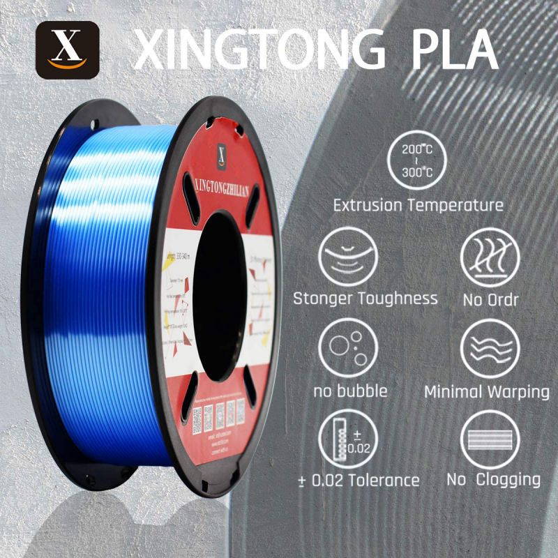 XTZL3D | Silk PLA Filament for 3D Printer, Blue,1kg, 1.75mm