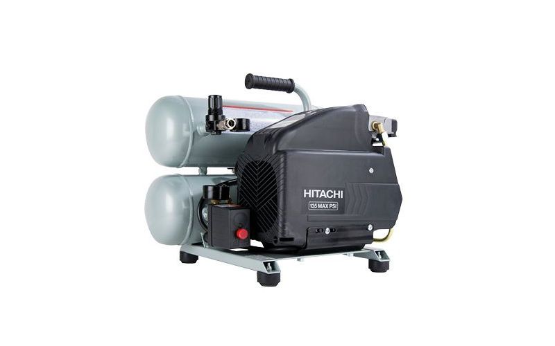 Hitachi EC99S 2 HP 4 Gallon Oil-Lube Twin Stack Air Compressor