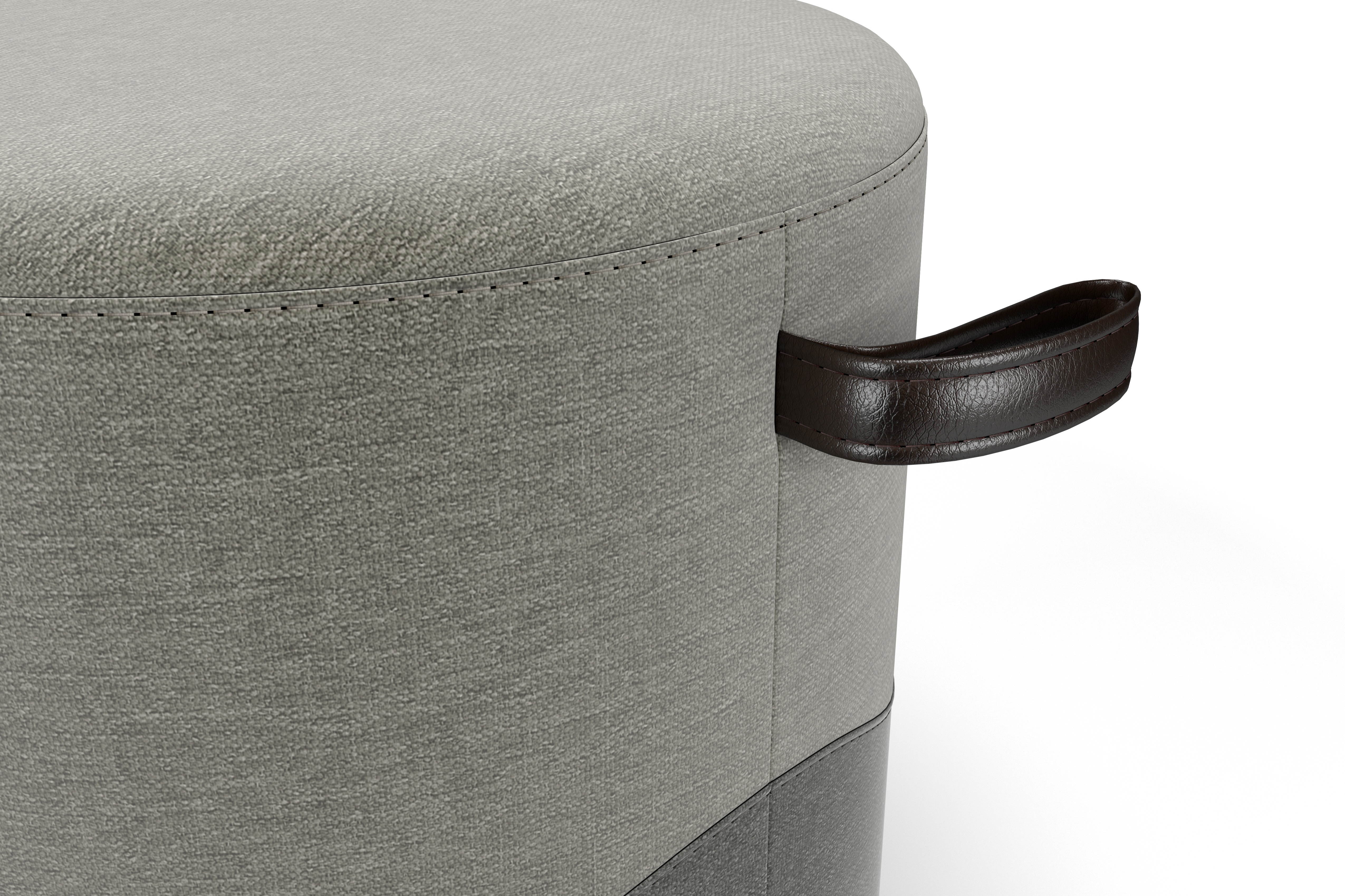 HON Basyx Cumulus Pouf Ottoman, Fabric Upholstered Office Stool, in Dual Tone Grey (BSX611YVA19)