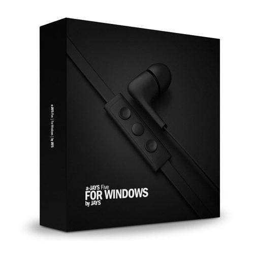 Jays a-JAYS Five Windows In-Ear Noise Isolating Earphones, Black #T00097