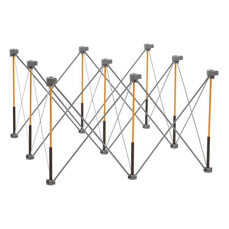 Bora Centipede CK9S Portable Folding 4 by 4 Foot 9-Strut Garage Workstand Table for Woodworking with 4 Quick Clamps and Carry Bag, Black and Orange
