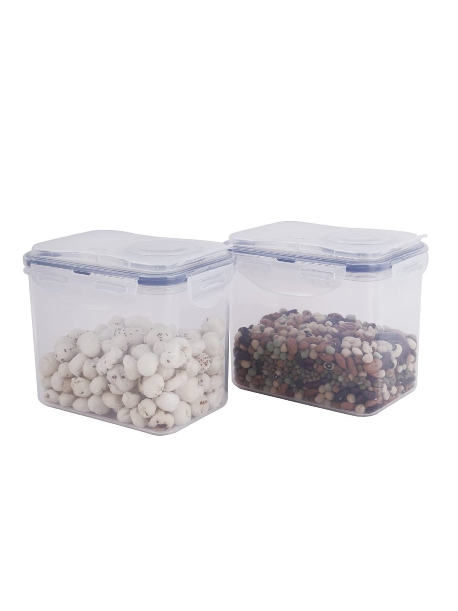 Lock & Lock Transparent Plastic Airtight Food Storage Containers with Flip Lid
