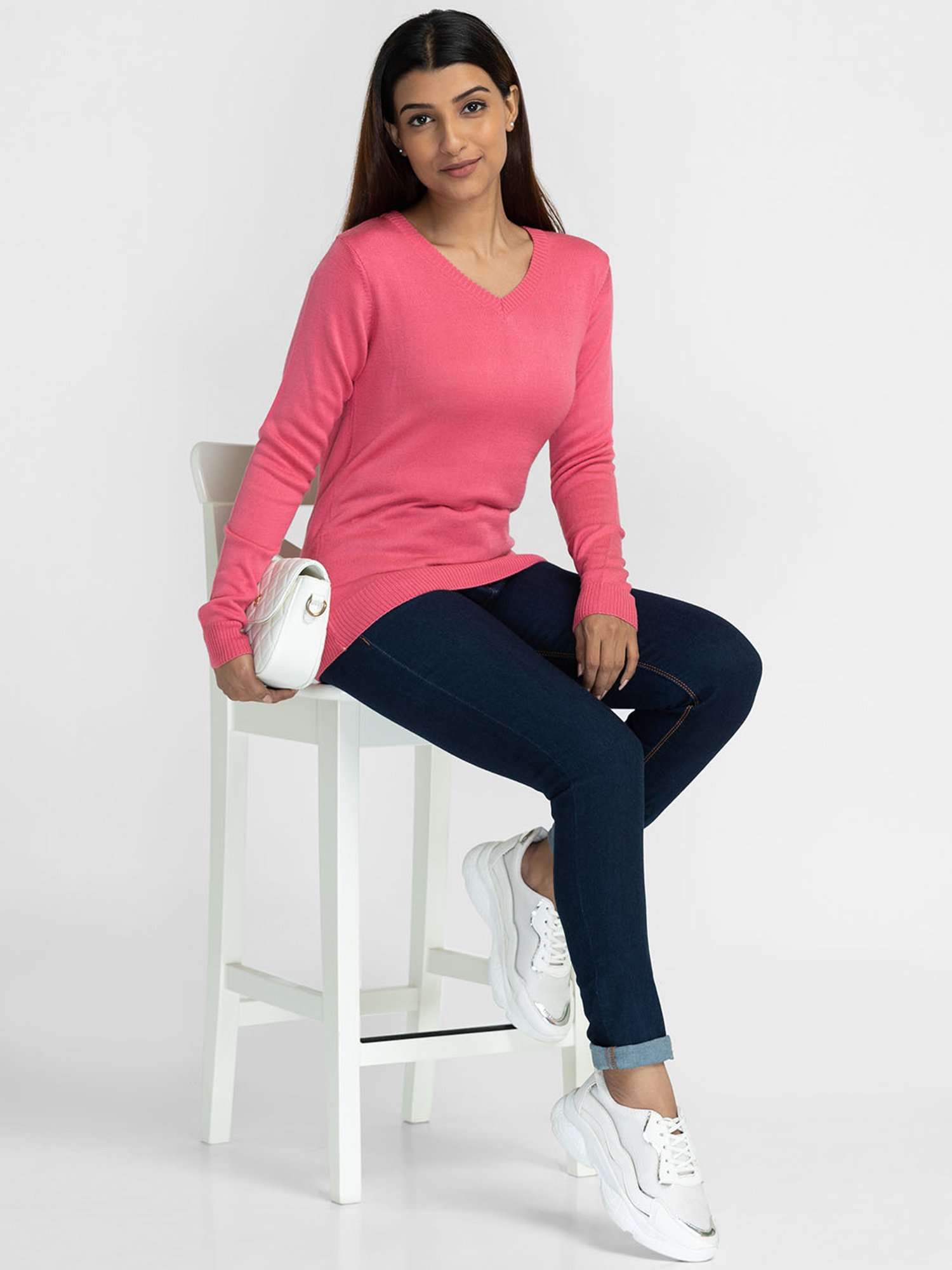 Globus Pink Regular Fit Sweater