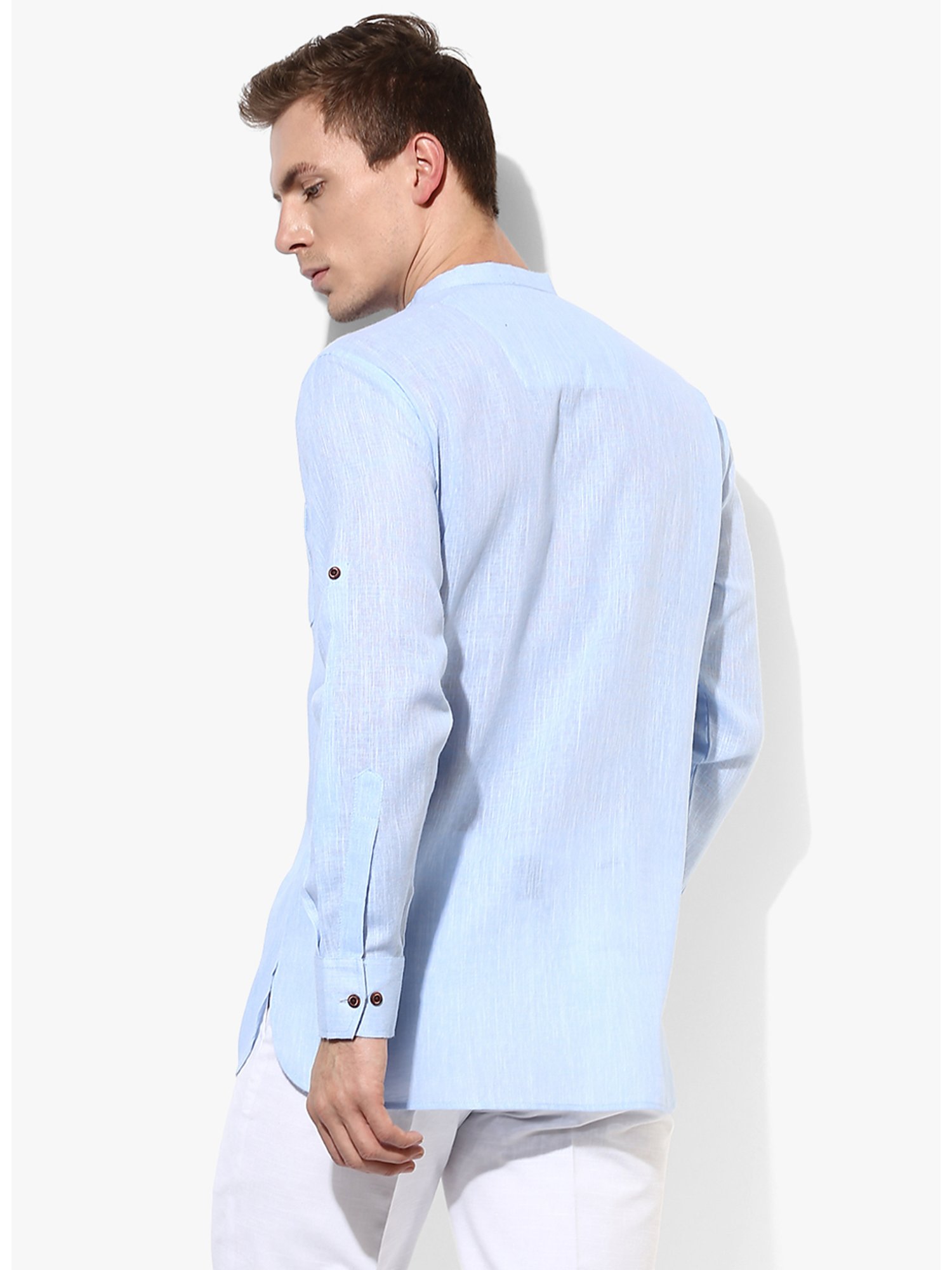 Manthan Fawn & White Regular Fit Kurta