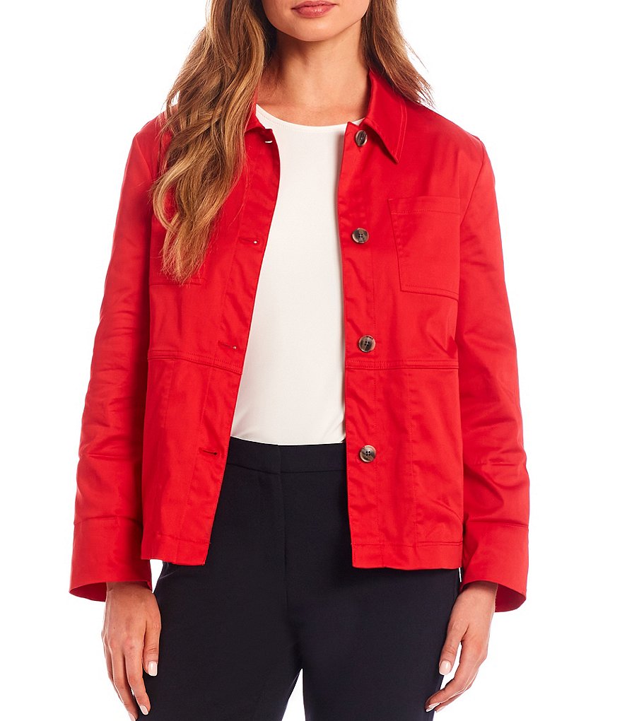 Preston & York Dallas Stretch Cotton Button Down Jacket