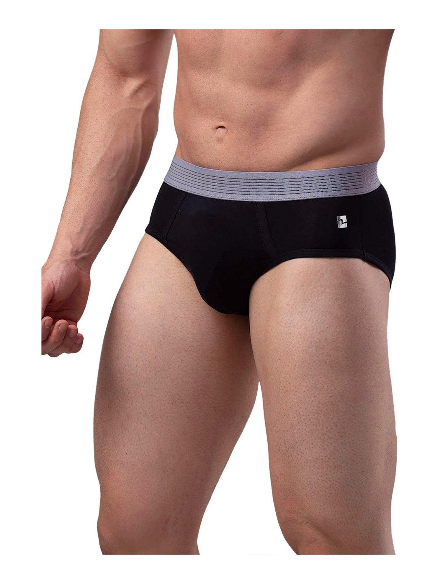 UnderJeans by Spykar Black Briefs - Pack of 2