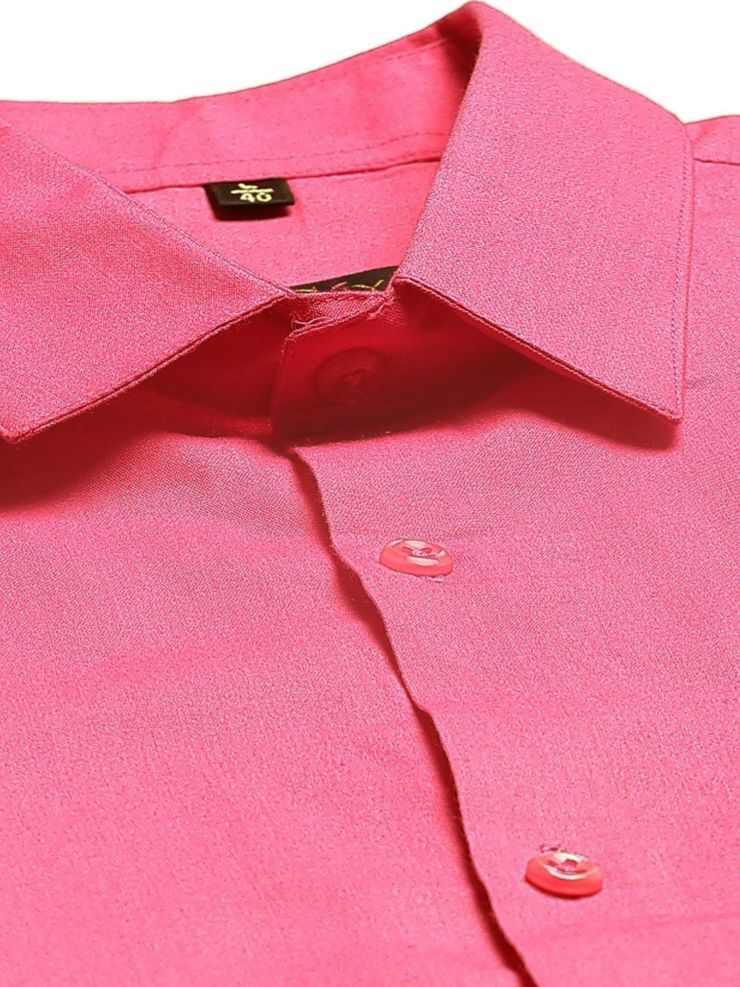 Sojanya Pink Cotton Regular Fit Shirt