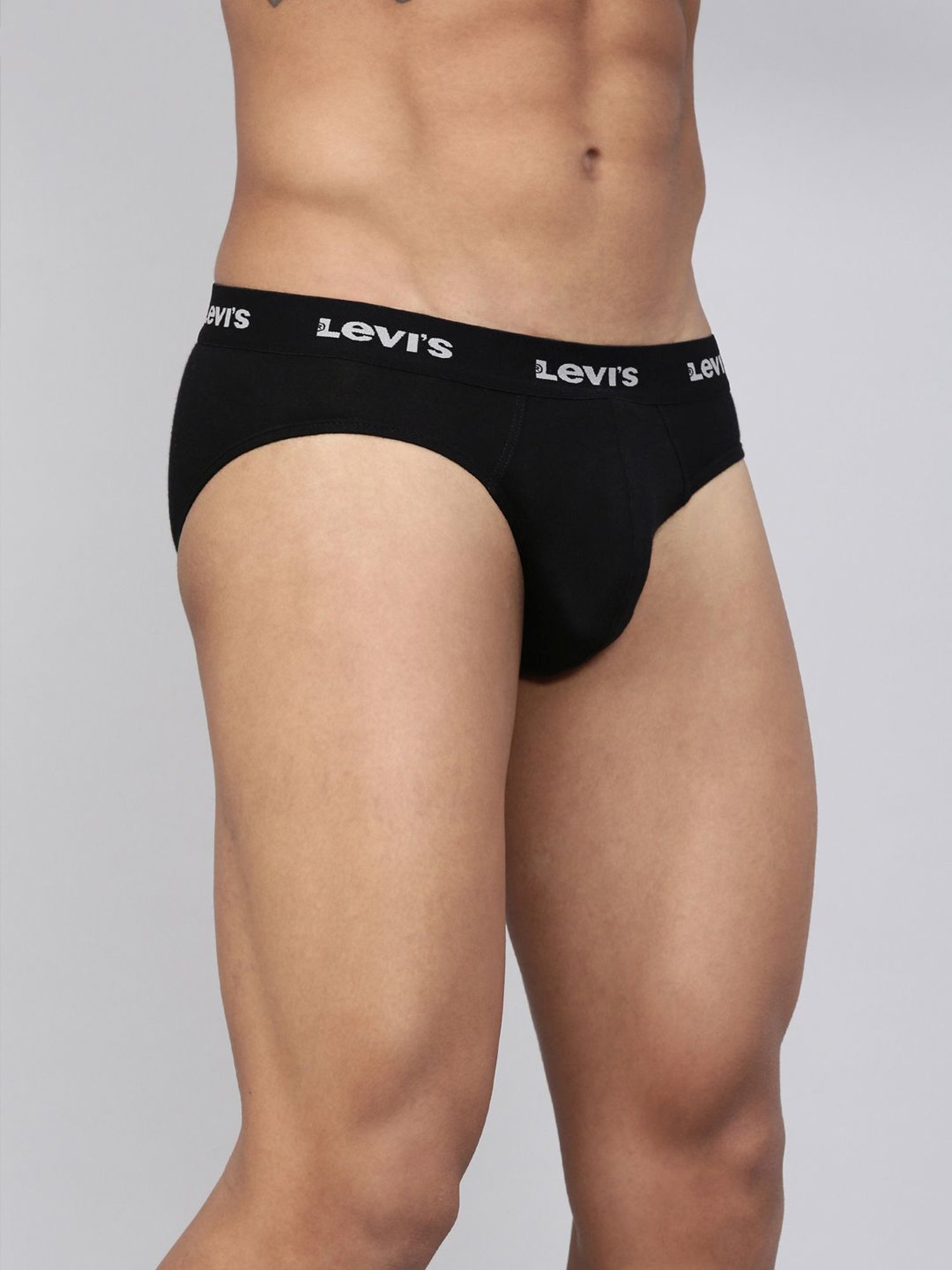 Levi's Black Cotton Regular Fit Briefs - Pack Of 2