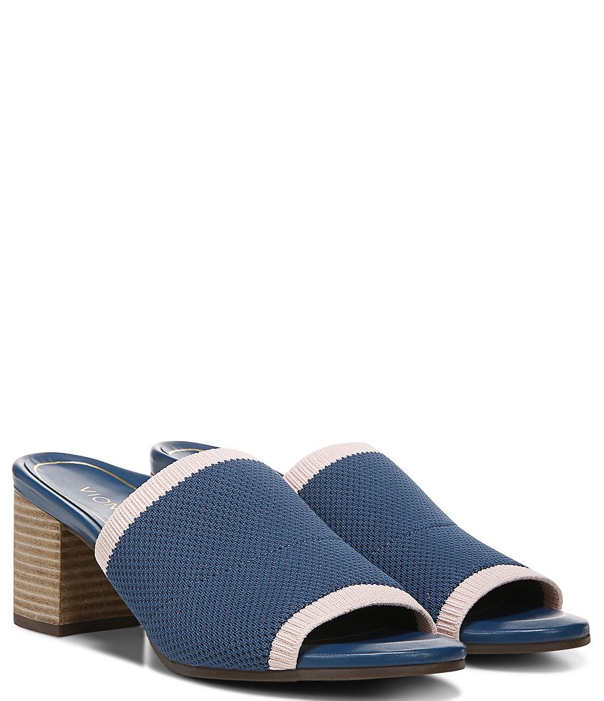 Vionic Fleur Knit Block Heel Mules