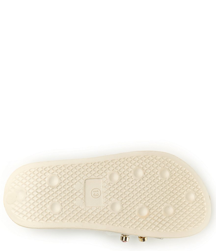 Carvela Girls' Clear Mini Roll Studded Detail Pool Slides (Toddler)