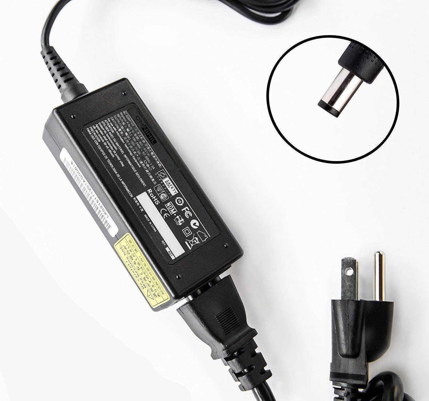 Omnihil AC/DC Adapter/Adaptor Compatible with FUJIA FJ-SW2401000U (5.5x2.1) Barrel Type Plug Power Supply Cord