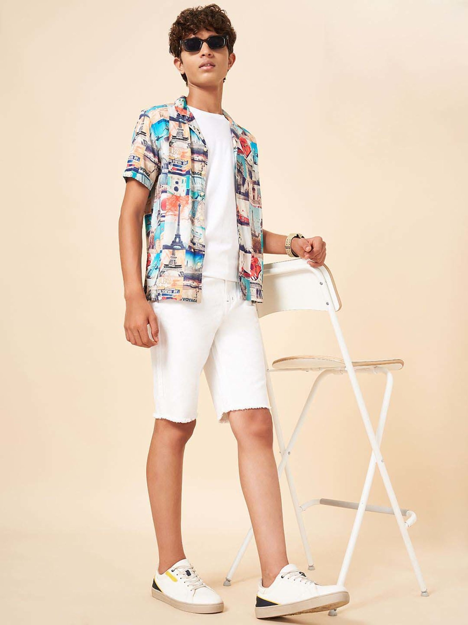 Coolsters by Pantaloons Kids Bright White Cotton Solid Shorts