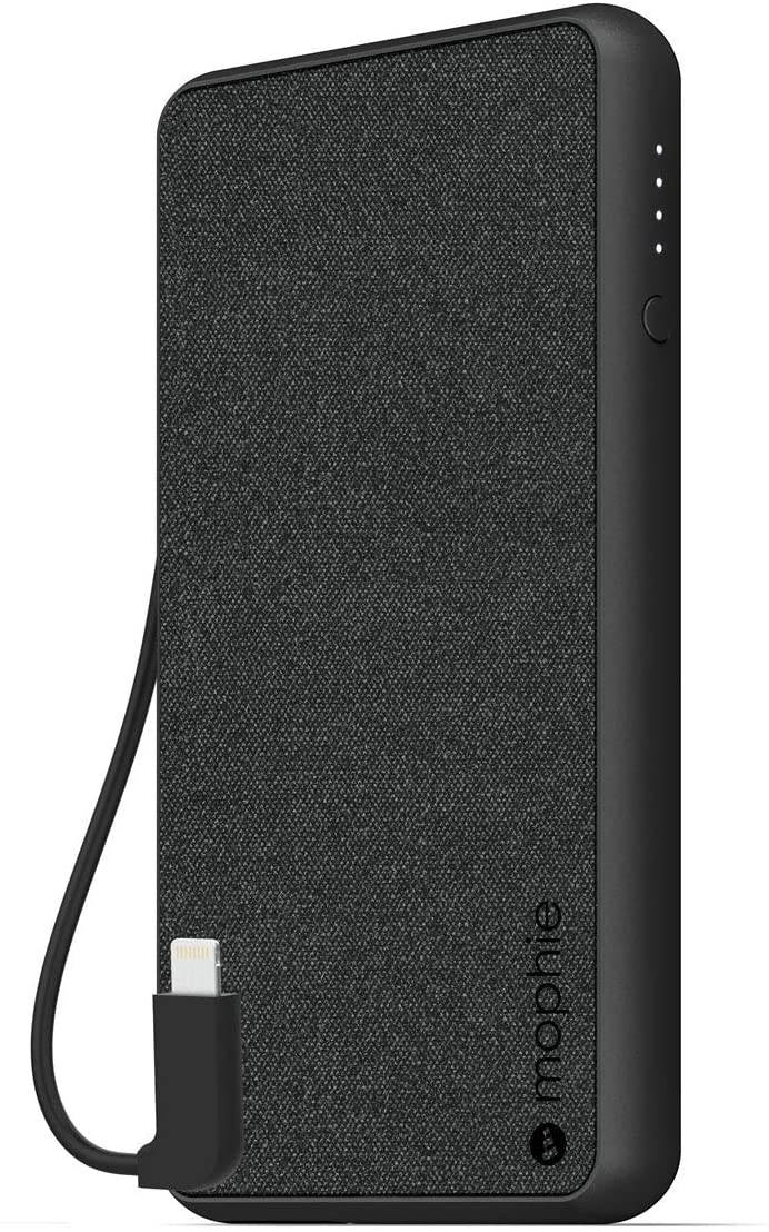 (Qty 3) Mophie Powerstation Plus (6000mAh) - Qi Wireless Charging with Built in Micro USB and Lightning Cables - Black