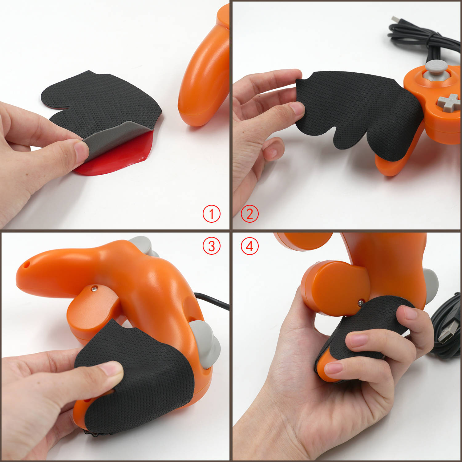 Gamepad Handle Grips Anti-Skid Sticker Cover For GameCube Controller