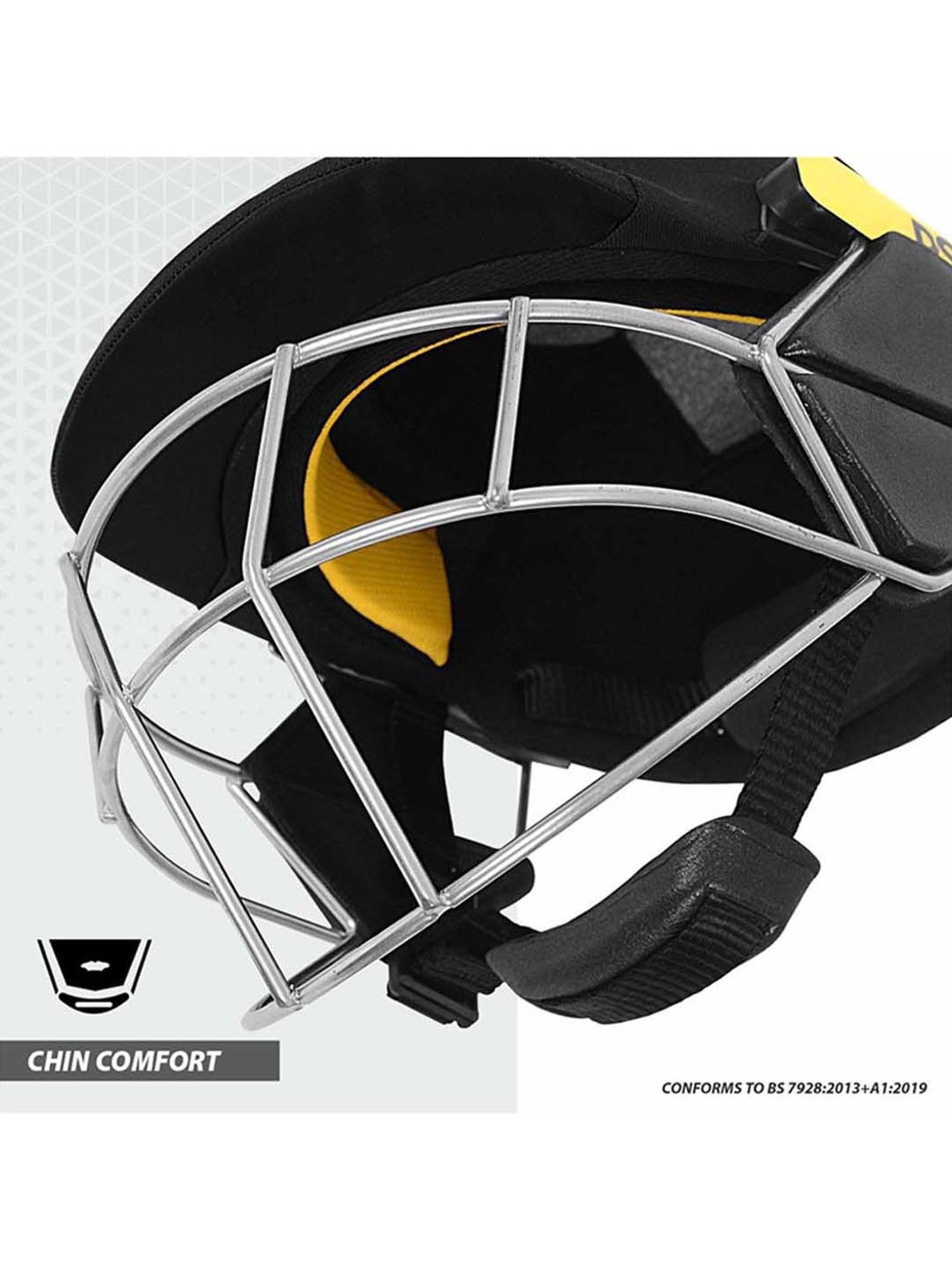 DSC SCUD Premium Cricket Helmet with Neck Guard Fixed Spring Steel Grill Size - S