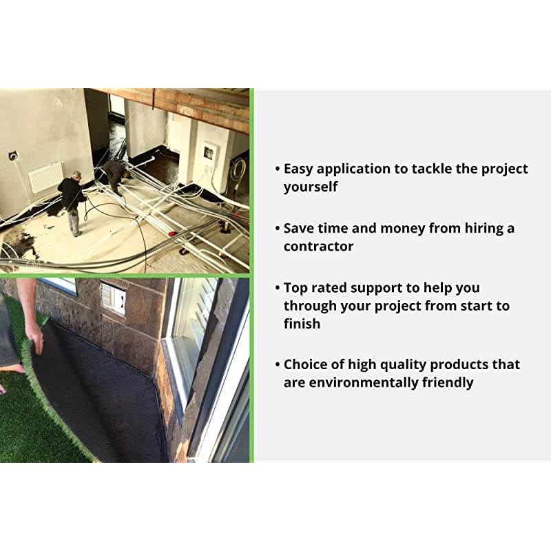 Rubber Waterproof Sealant - Multi-Surface Leak Repair Indoor and Outdoor Coating, Water-Based, Easy to Apply, Original Black, 5 Gallon