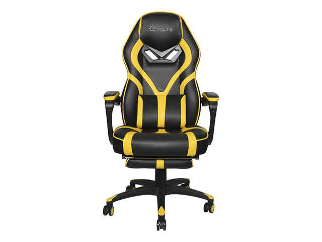 Gaming Chair, Racing Style Computer Desk Chair Padded Armrests Ergonomic Lumbar Support Adjustable Height