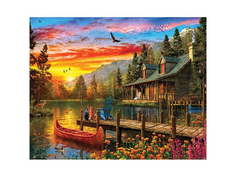 Springbok Cabin Evening Sunset Jigsaw Puzzle 1000pc