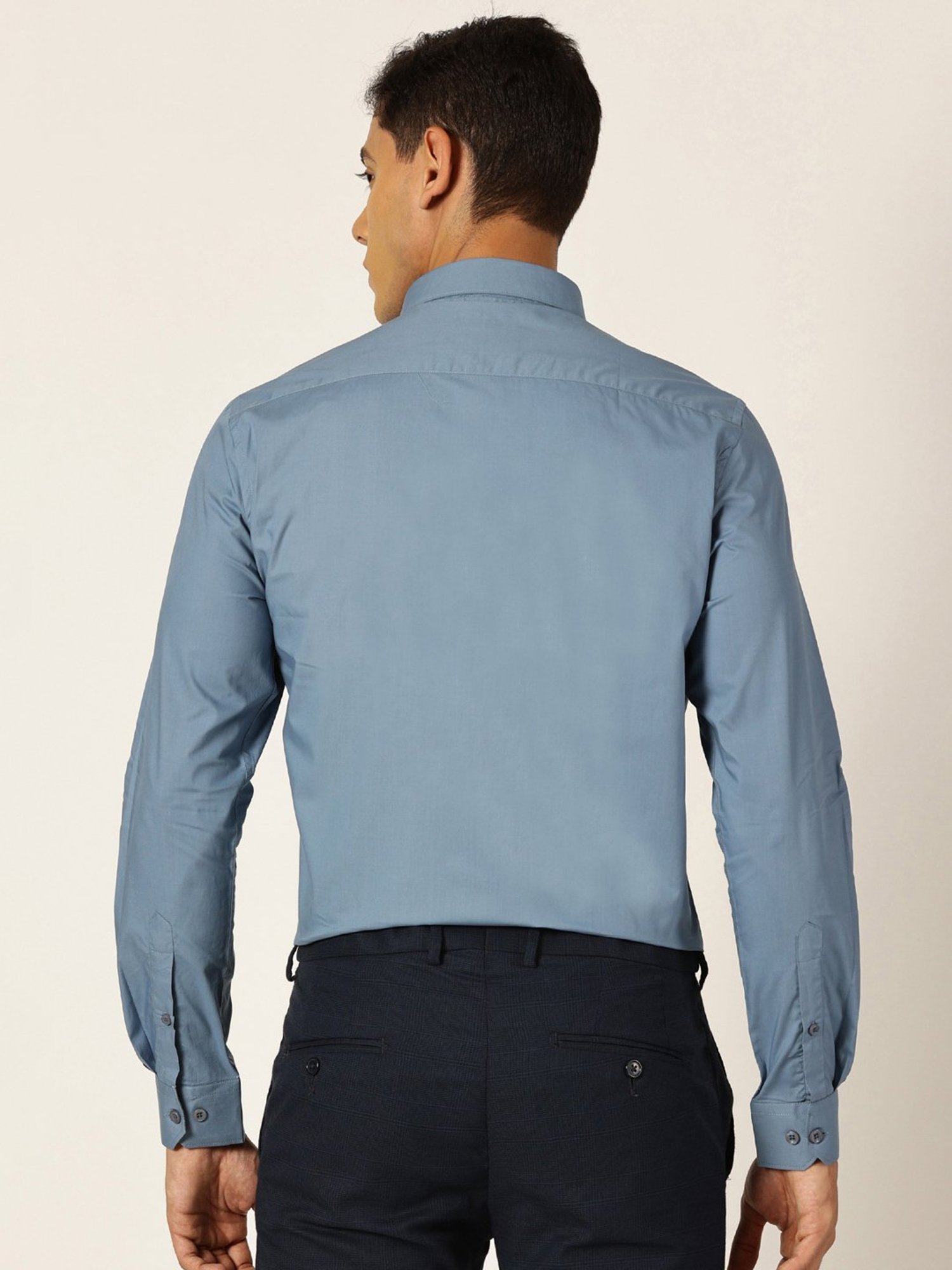 Thomas Scott Light Blue Smart Fit Cotton Shirt