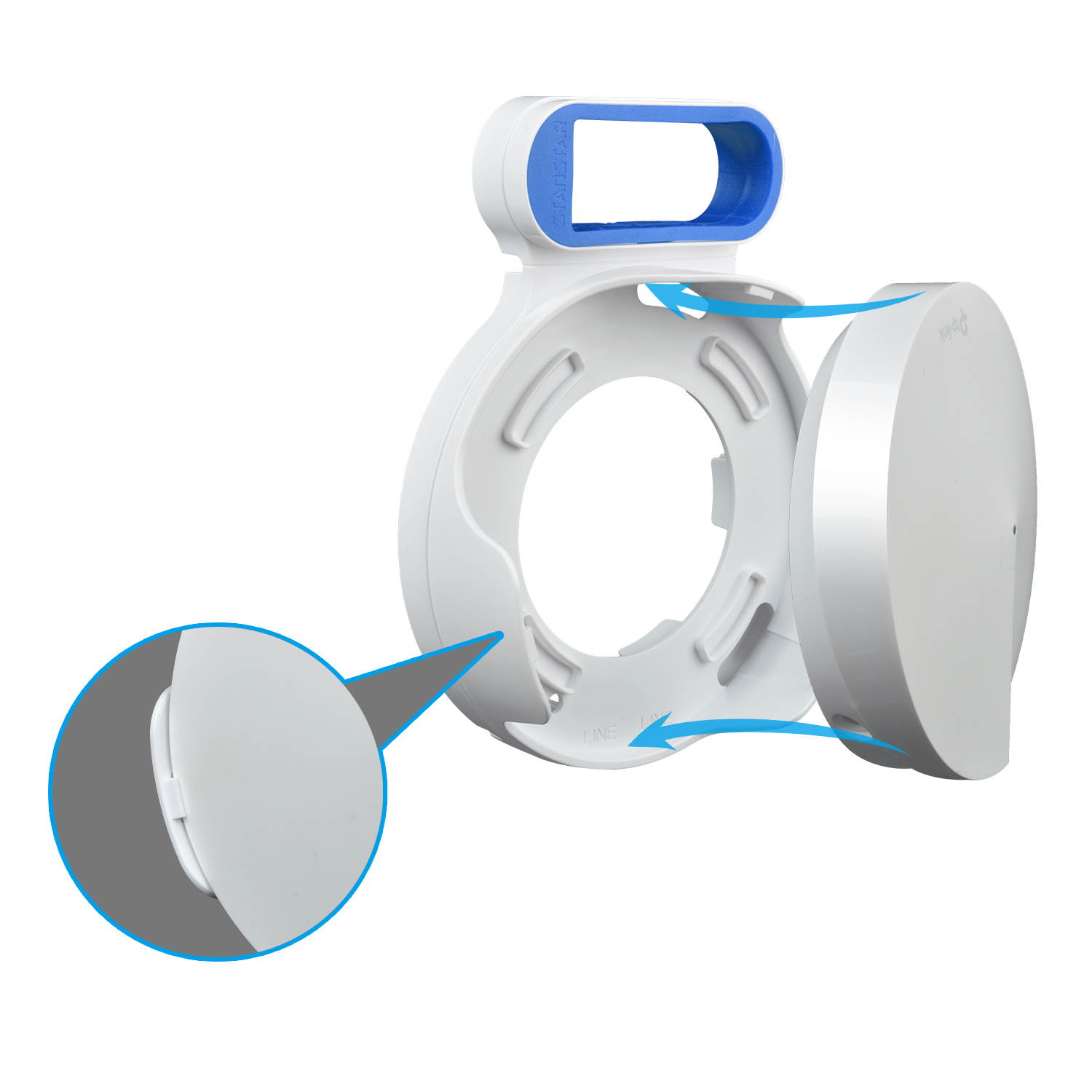 STANSTAR Wall-Mounted WiFi bracket, specially designed for TP-Link Deco M5 whole family mesh WiFi system router , can be installed on the wall or ceiling, which is easy to install.