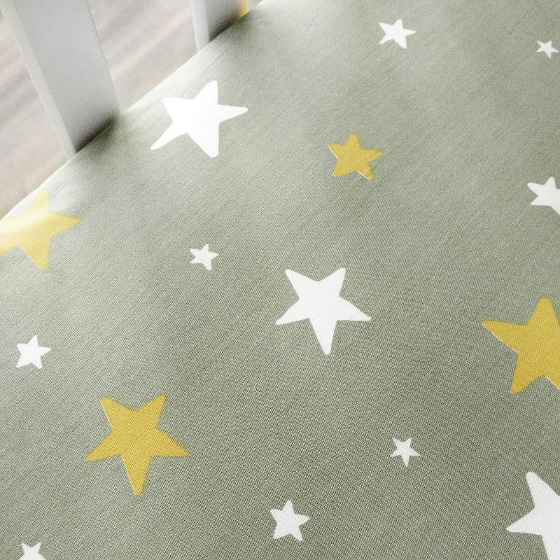 JumpOff Jo 100% Cotton Crib Sheet Set, Super Soft, Hypoallergenic, Breathable Crib Mattress Toppers, Lions & Stars, 2 Sheets