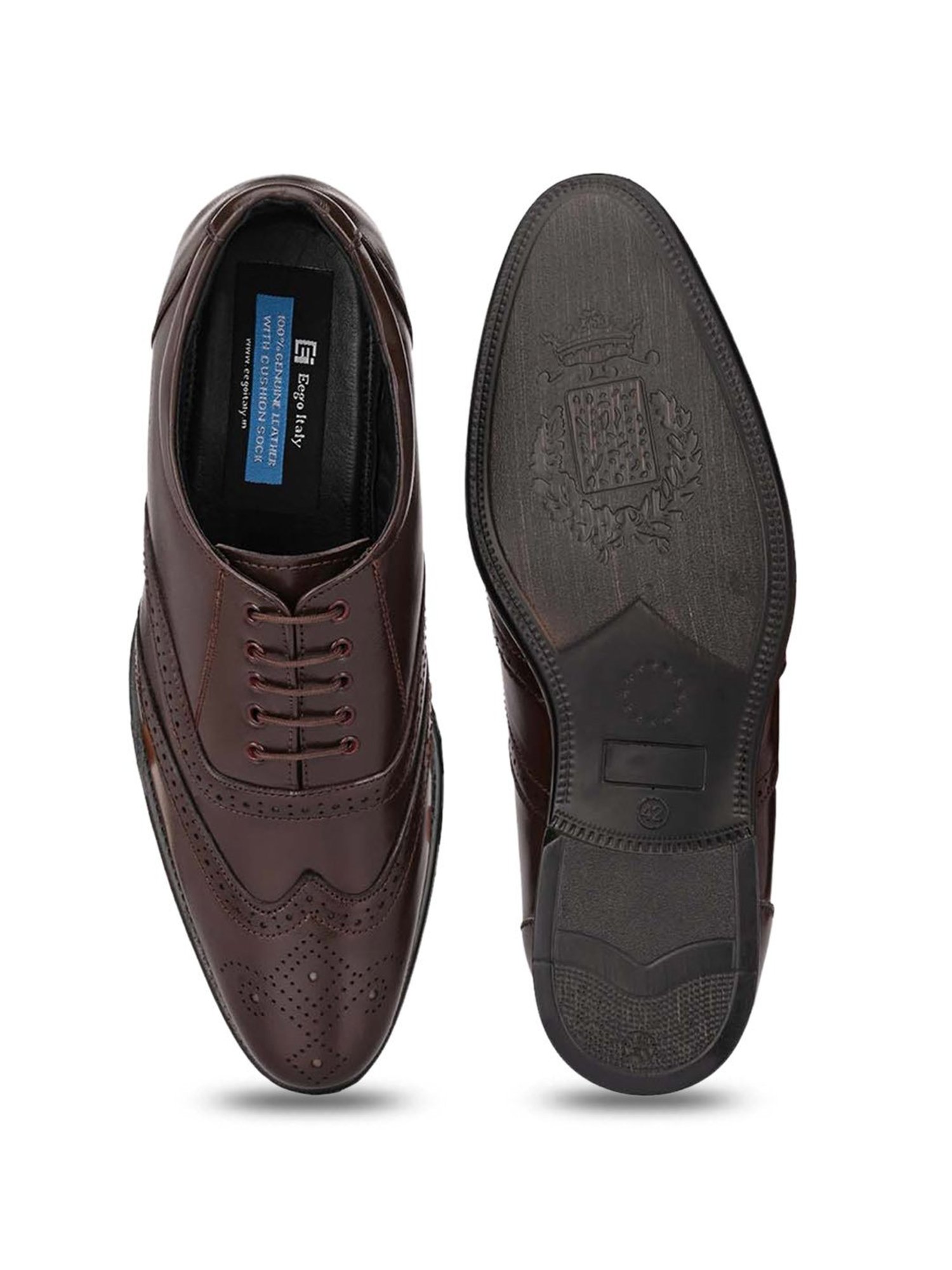 Eego Italy Men's Brown Oxford Shoes