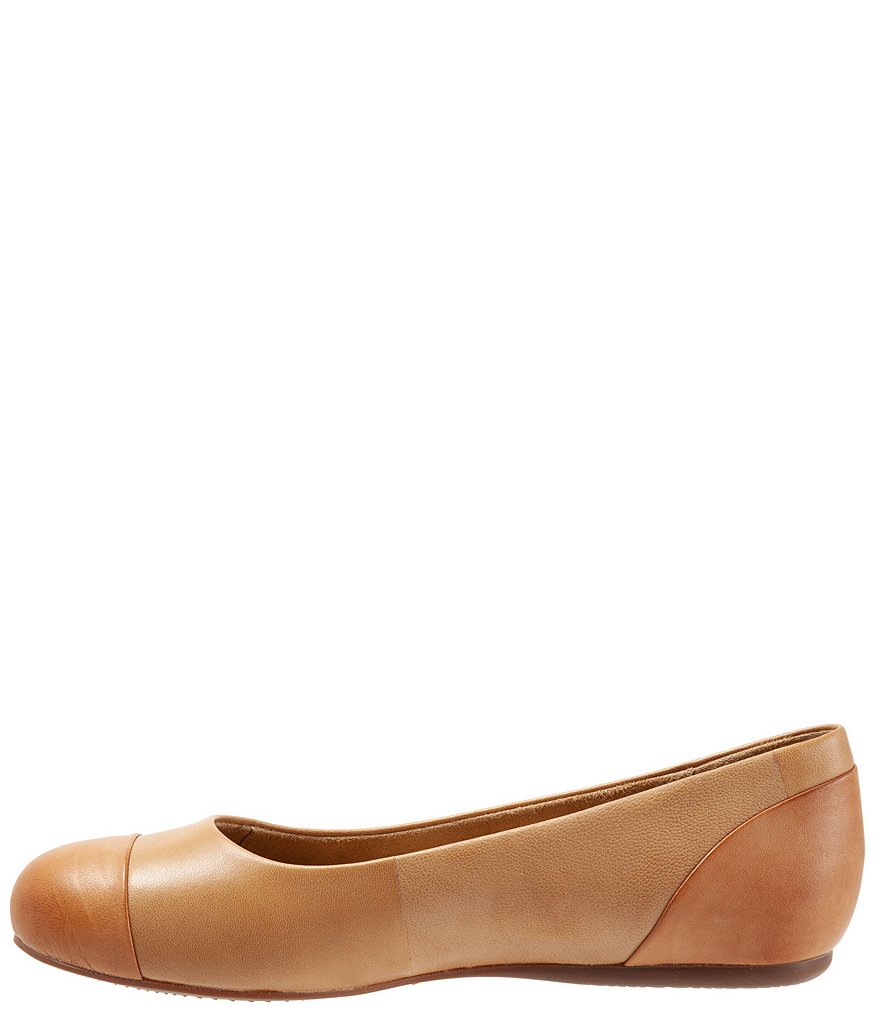 SoftWalk Sonoma Suede & Leather Cap Toe Ballet Flats