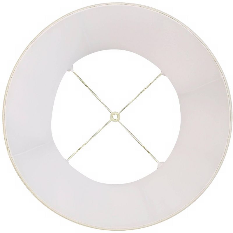 Imperial Shade Creme Large Lamp Shade 13" Top x 19" Bottom x 11" Slant x 11" High (Spider) Replacement with Harp and Finial
