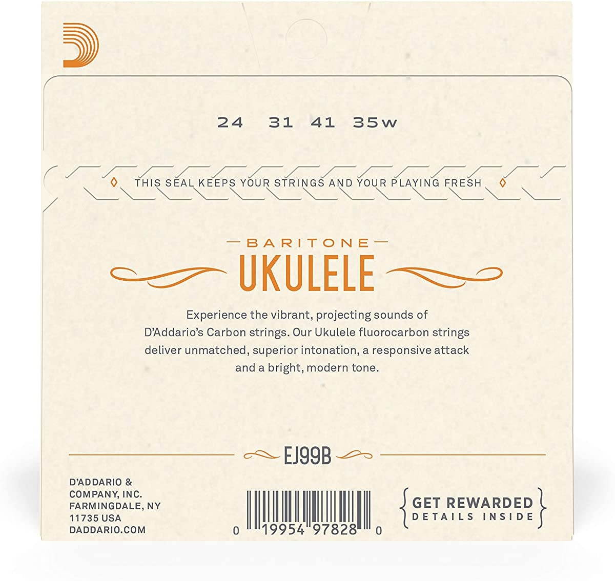 D'Addario EJ99B Pro-Arte Carbon Baritone Ukulele Strings