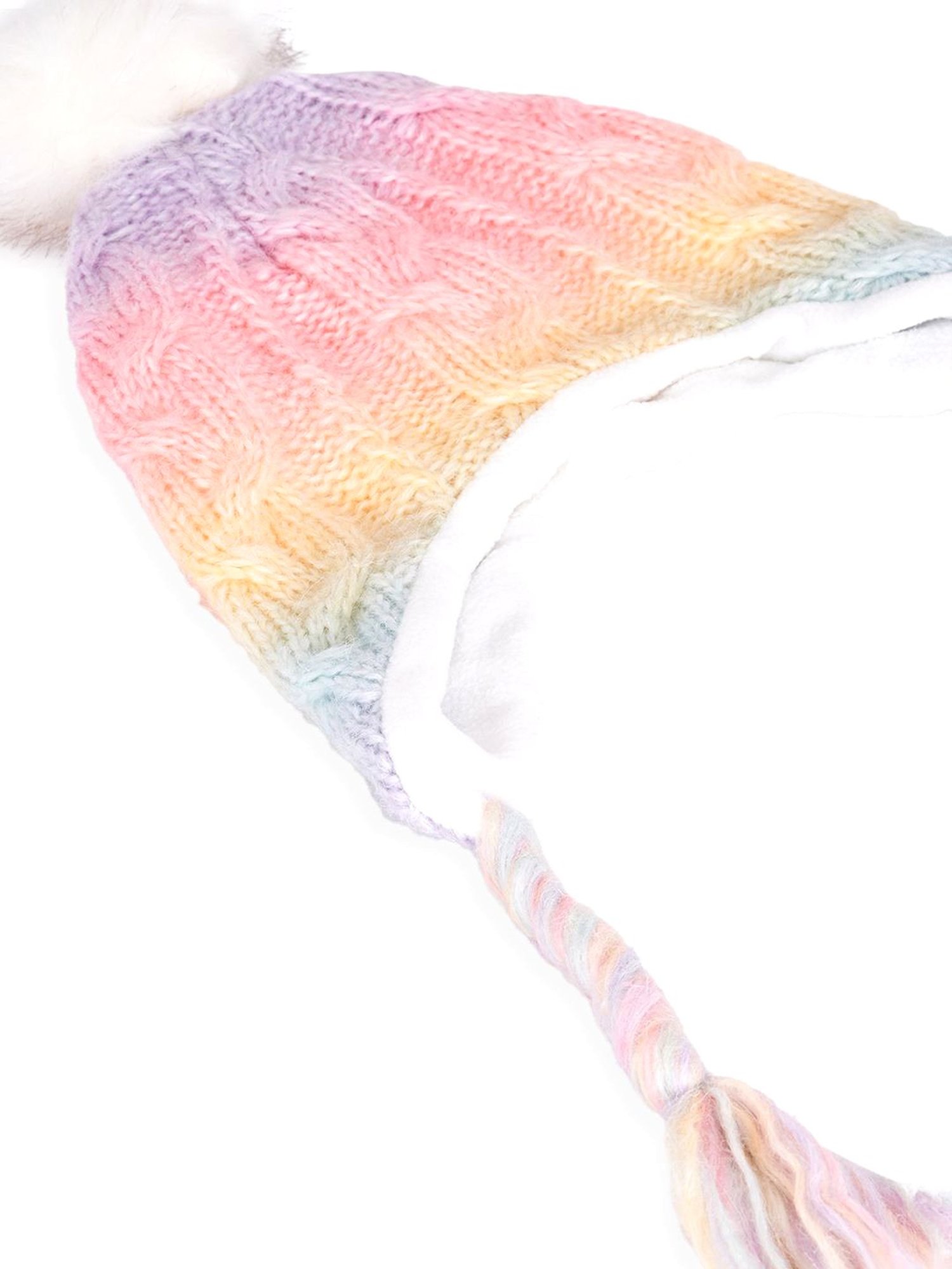 Pantaloons Junior Multicoloured Woven Bobble Hat