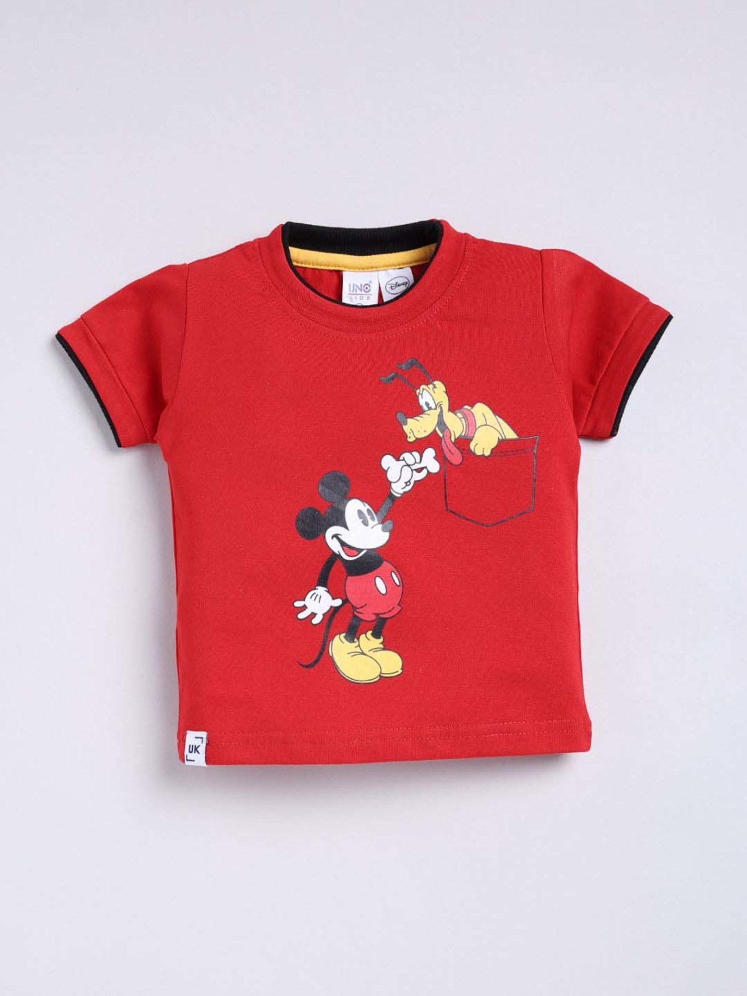 UNO KIDS Boys Red & Black Cotton Printed Top & Short sets