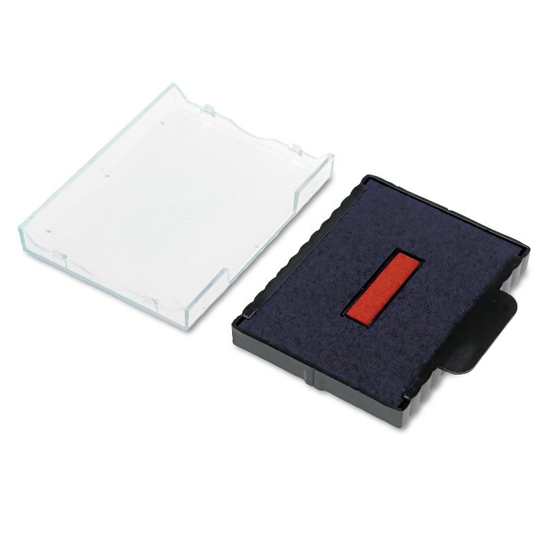 Identity Group Trodat T4727 Dater Replacement Pad 1 5/8 x 2 1/2 Blue/Red P4727BR