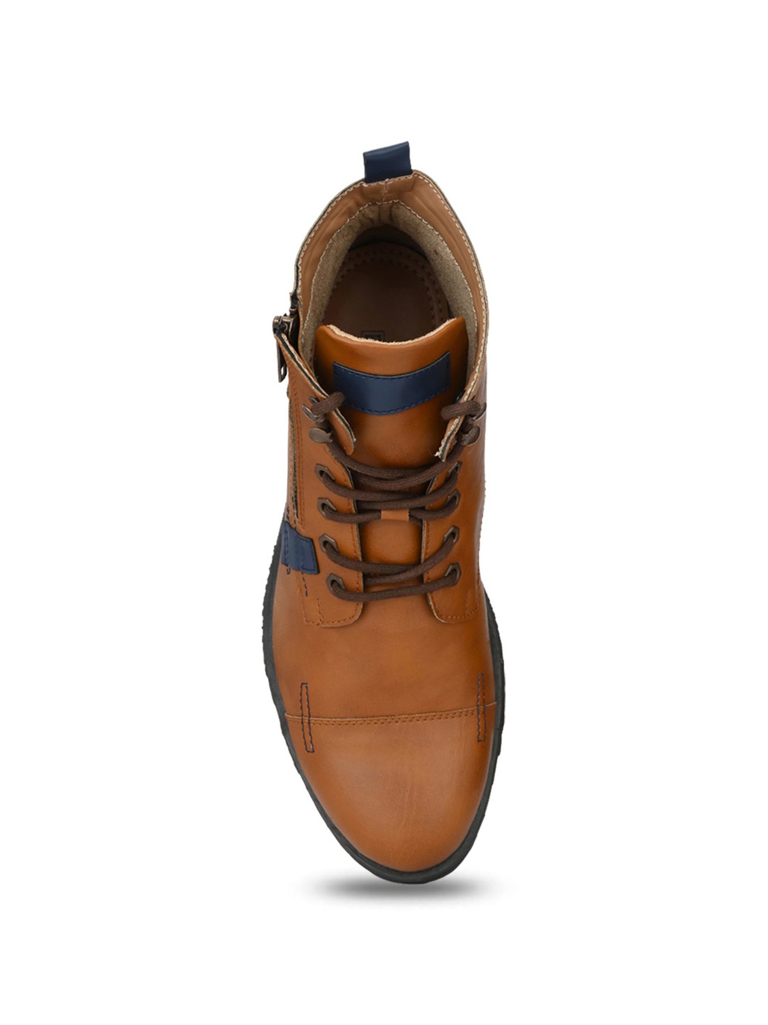 El Paso Men's Tan Derby Boots
