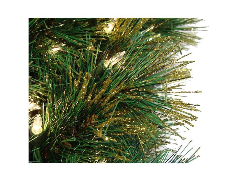 Equinox 4.5' Prelit Artificial Christmas Tree Slim Tattinger Long Needle Pine - Clear Lights