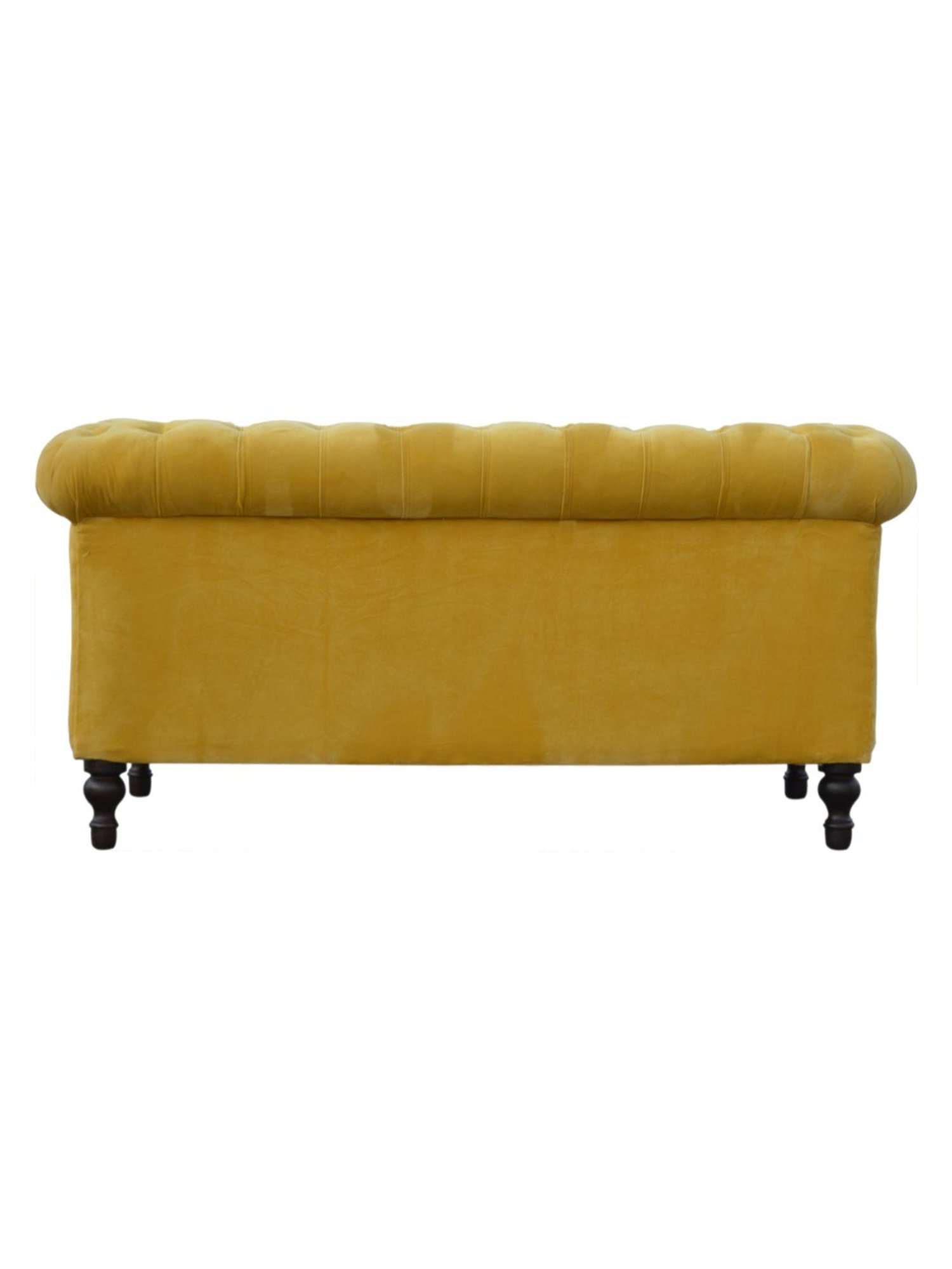 Artisan Furniture Chesterfield Quilted Yellow Wood 2 Seater Sofa